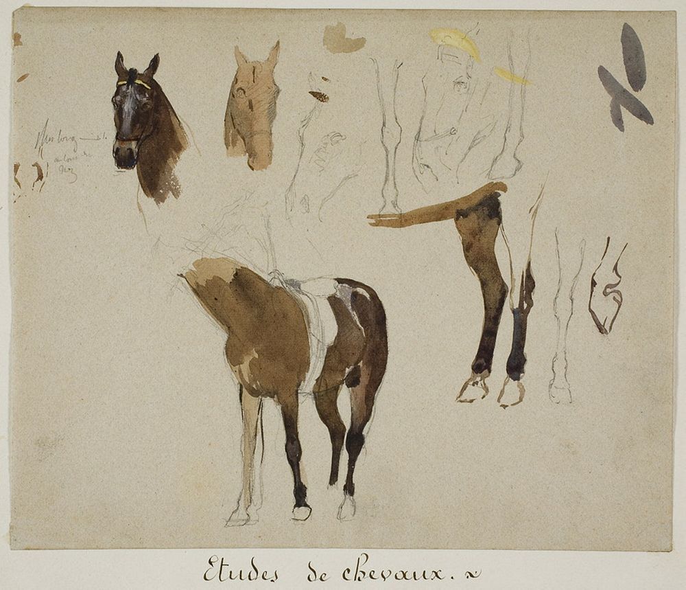Studies of Horses by Jules-Élie Delaunay