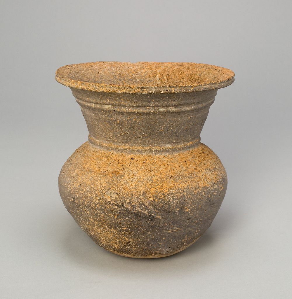 Globular Jar with Trumpet-Shaped Mouth