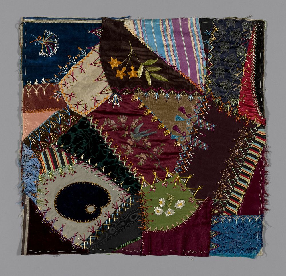 Fragment from Bedcover (Crazy Quilt Block)