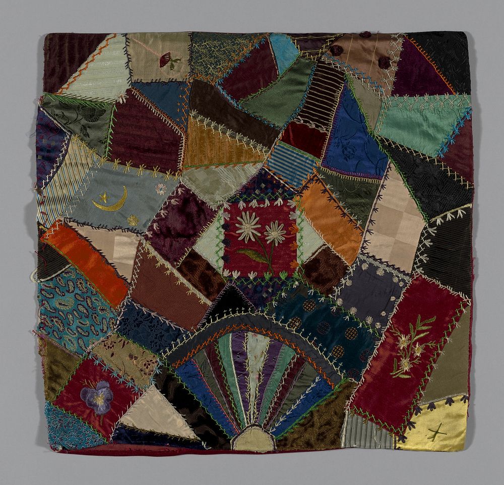 Fragment from Bedcover (Crazy Quilt Block)