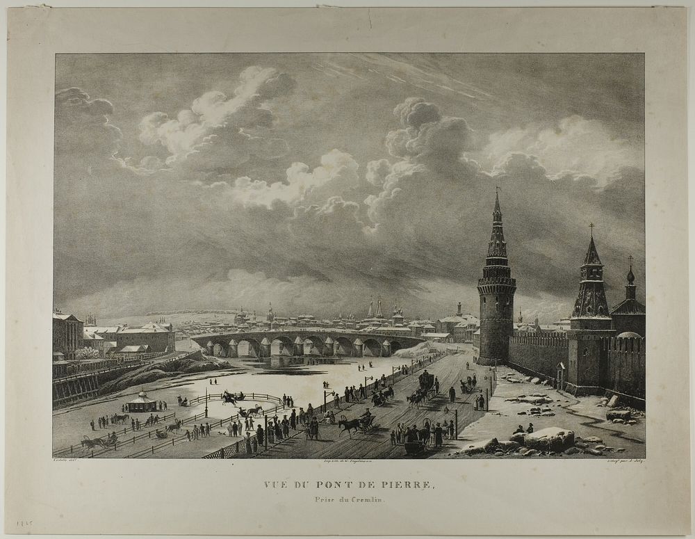 View of the Stone Bridge from the Kremlin by Alexis-Victor Joly