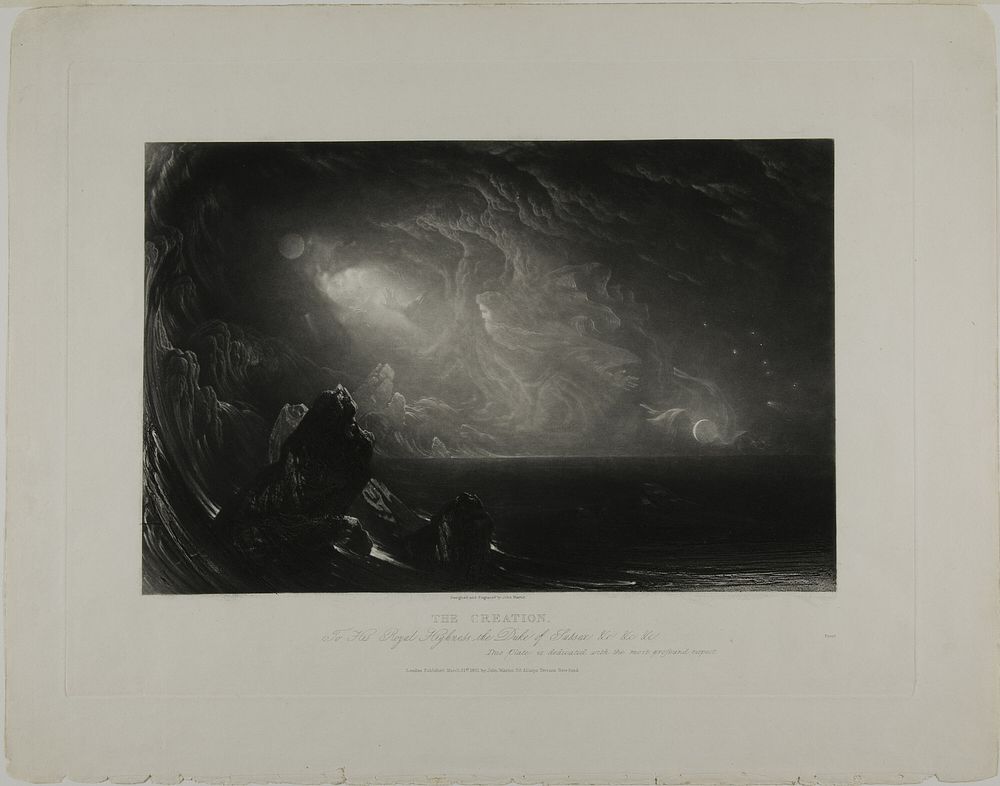 The Creation, from Illustrations of the Bible by John Martin