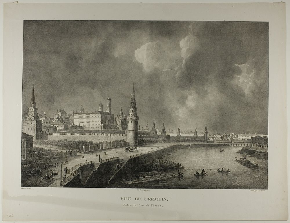View of the Kremlin from the Stone Bridge by Alexandre Évariste Fragonard