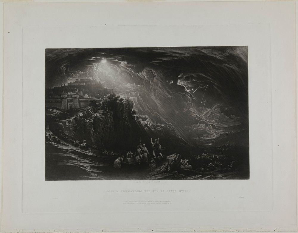 Joshua Commanding the Sun to Stand Still, from Illustrations of the Bible by John Martin