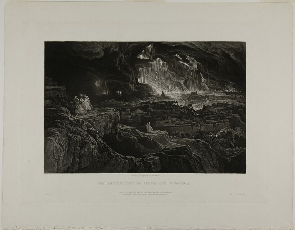 The Destruction of Sodom and Gomorrah, from Illustrations of the Bible by John Martin