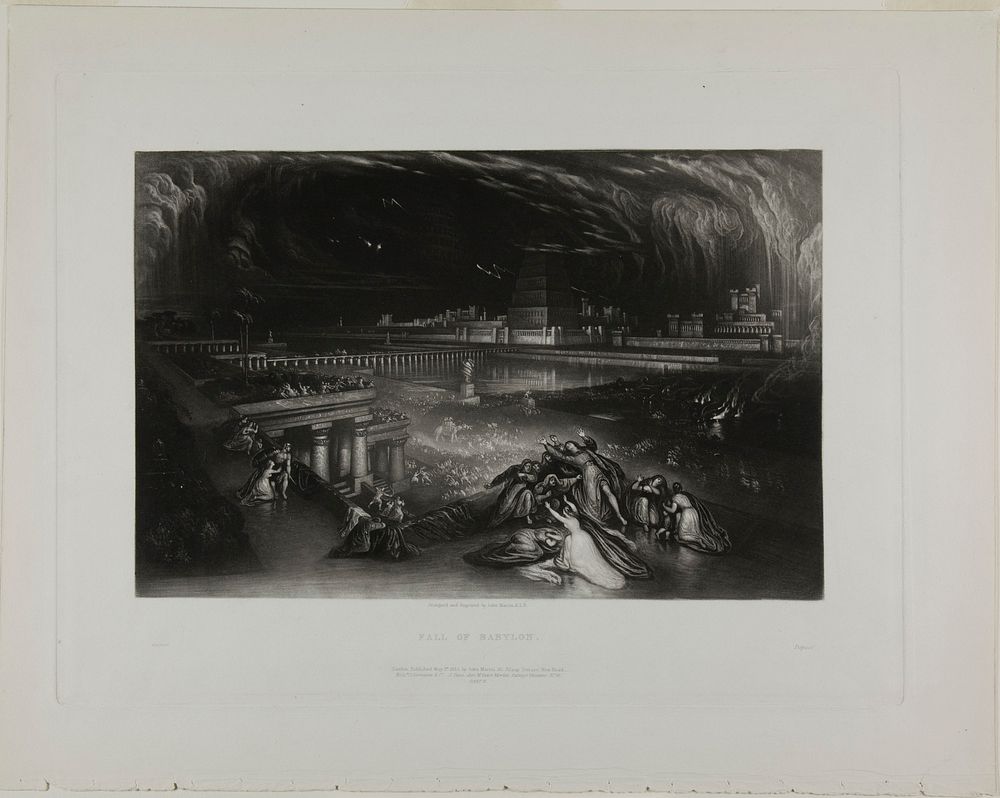 The Fall of Babylon, from Illustrations of the Bible by John Martin