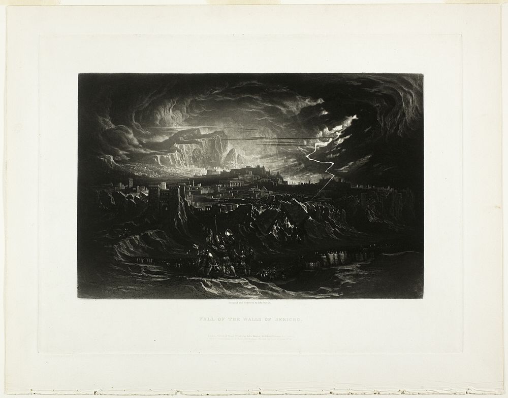 Fall of the Walls of Jericho, from Illustrations of the Bible by John Martin