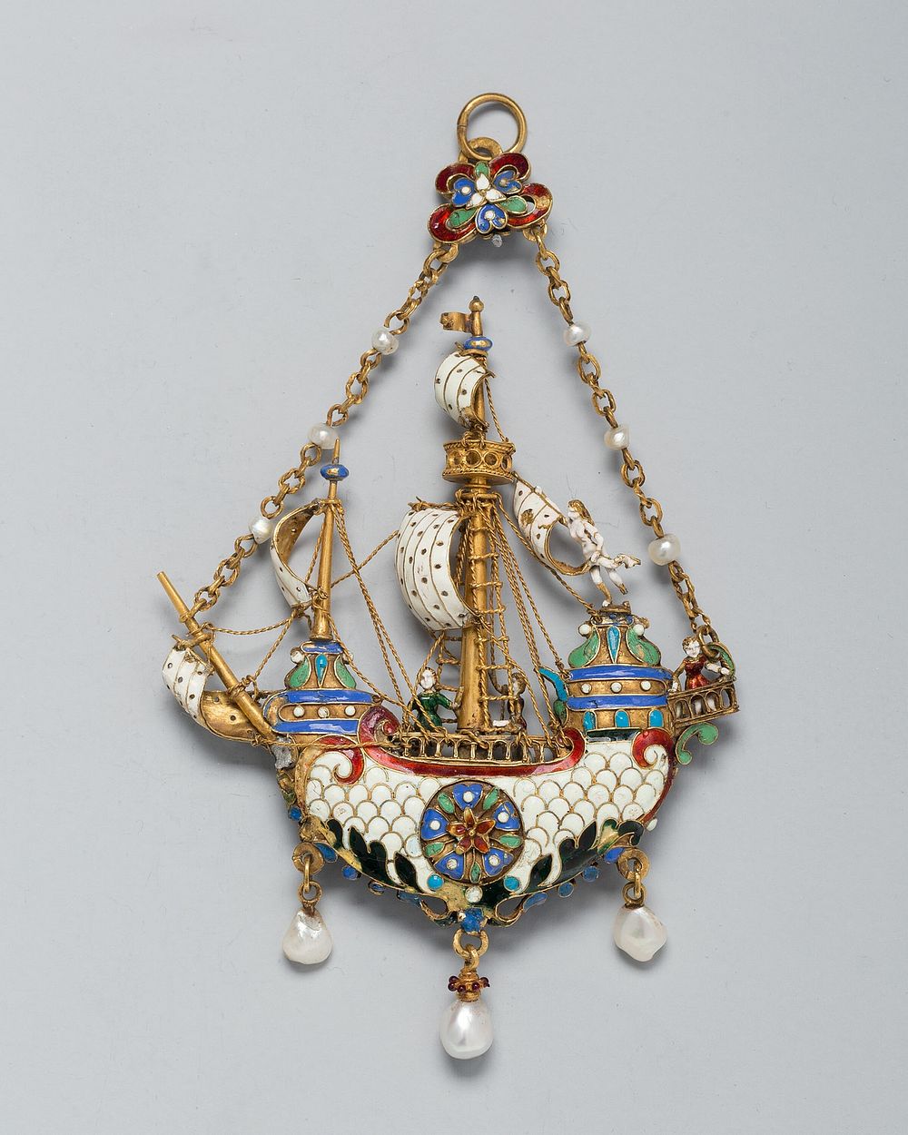 Pendant Shaped as a Ship by Reinhold Vasters (Designer)