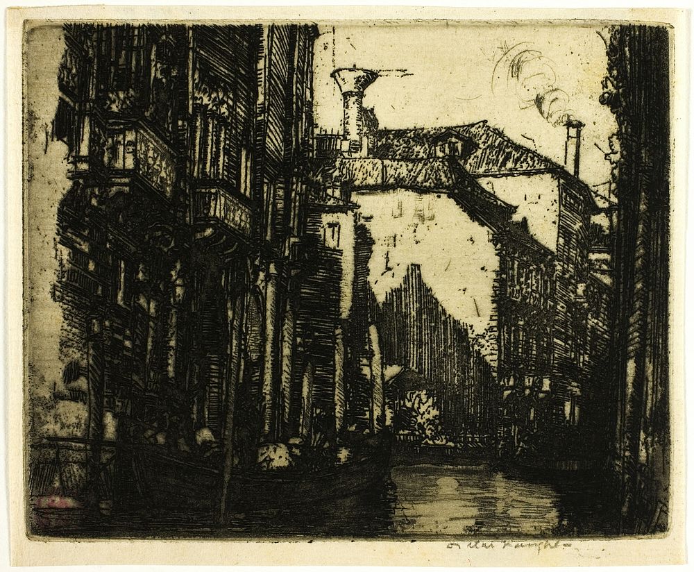 The Dark Canal, Venice by Donald Shaw MacLaughlan