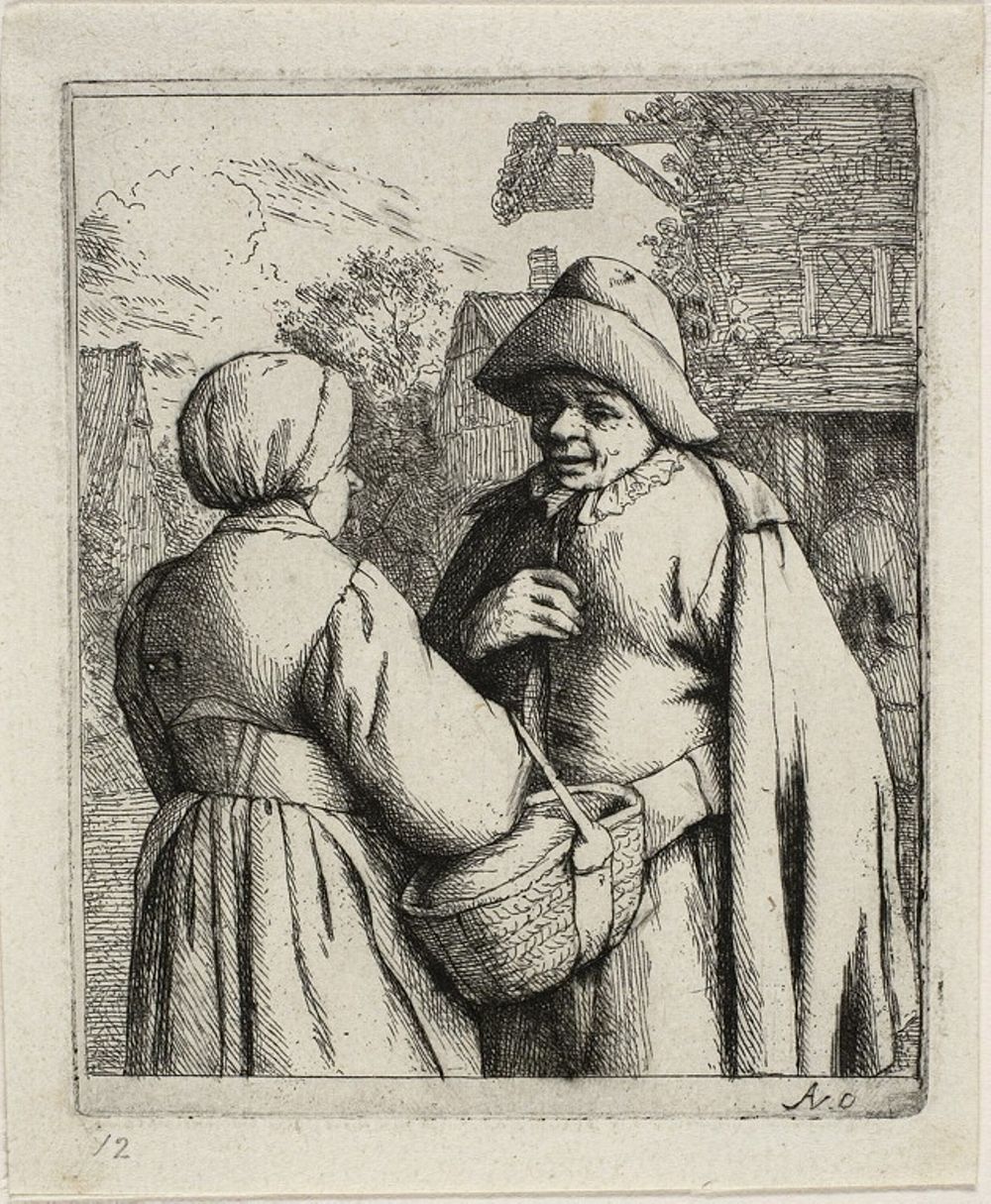 Man and Woman Conversing by Adriaen van Ostade