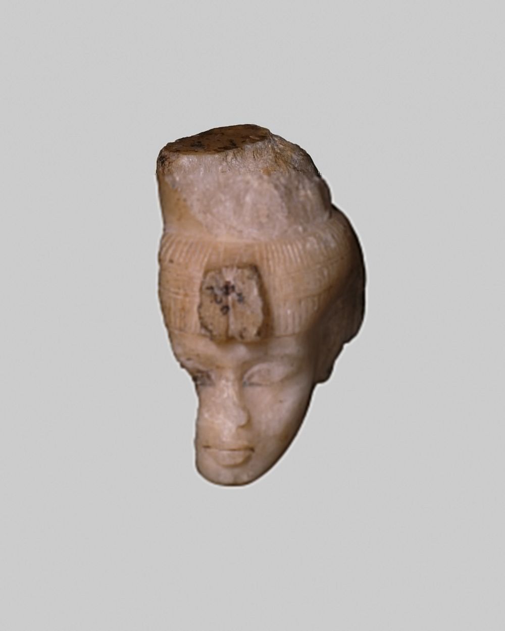 Head From a Shabti (Funerary Figurine) of Queen Tiye by Ancient Egyptian