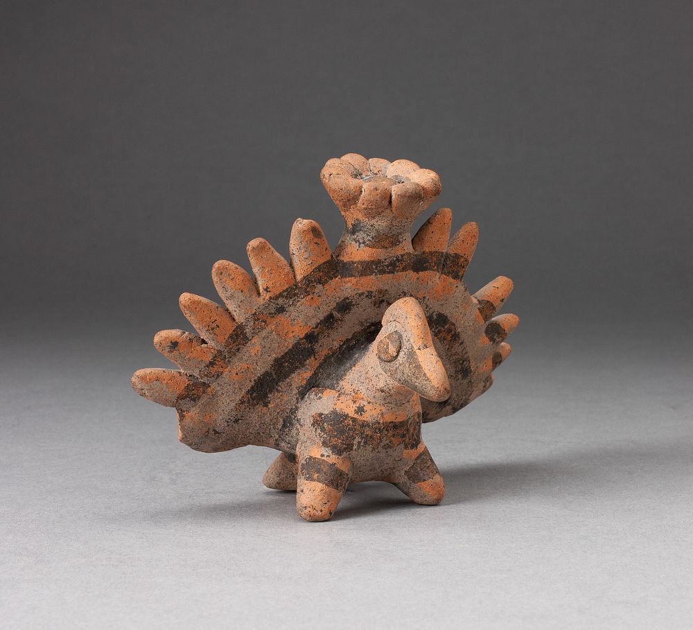 Miniature Figure in the Form of a Bird with Exaggerated Tailfeathers by Colima