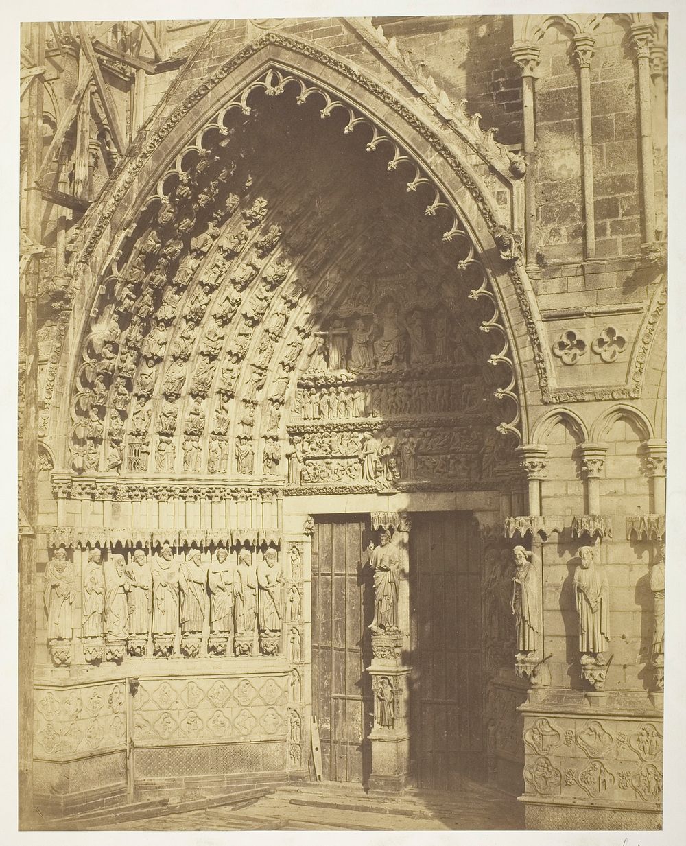 Amiens Cathedral, West Facade, Central Portal by Bisson Frères