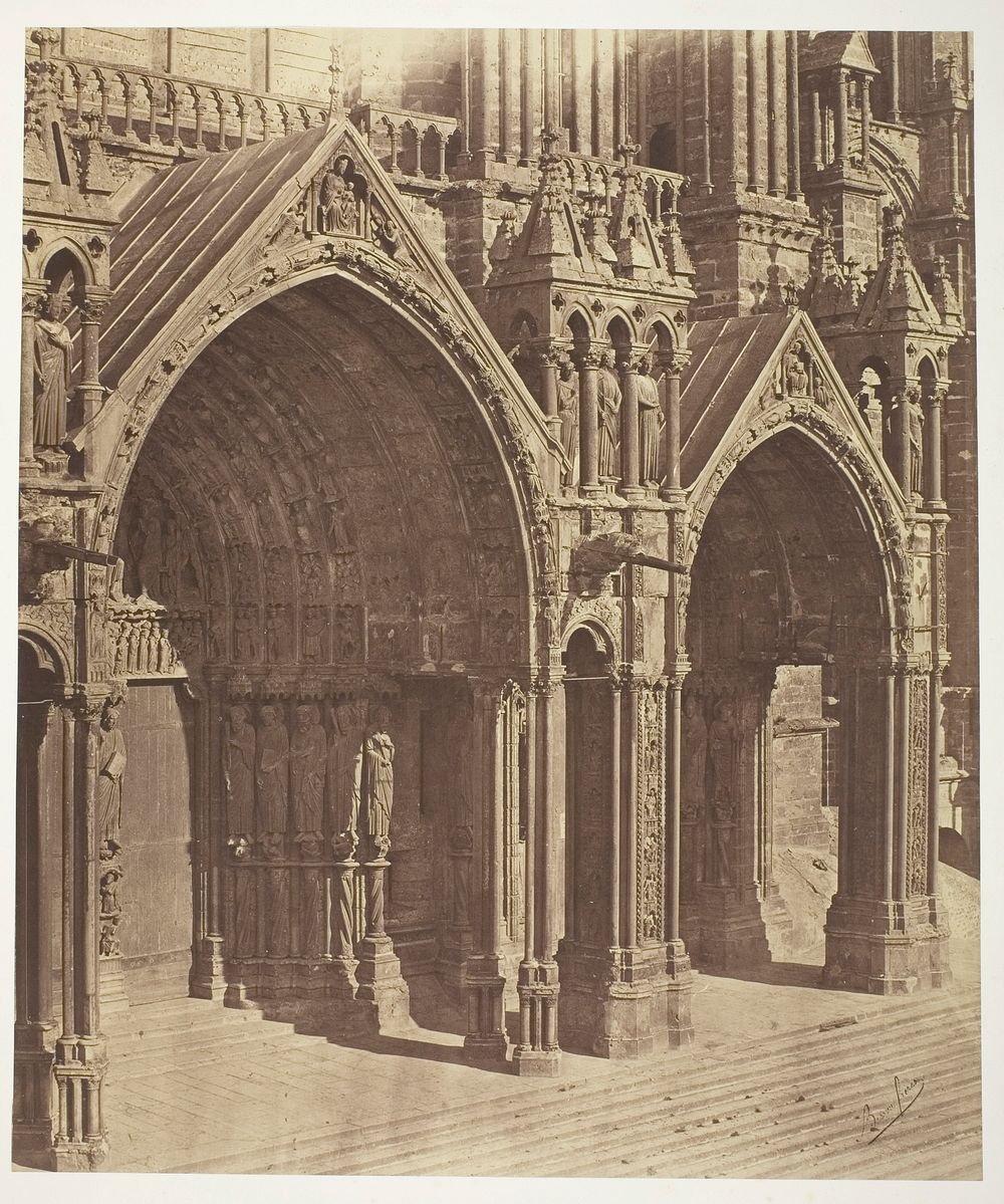 Chartres Cathedral, South Transept, Central and Side Portals by Bisson Frères