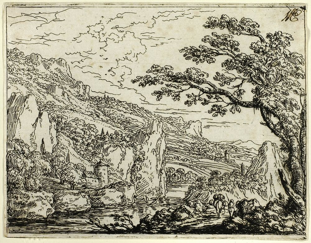 Italian Landscape with Ruins by Jonas Umbach, the elder