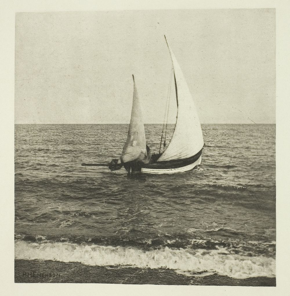 A Suffolk Shrimper "Going Off" by Peter Henry Emerson