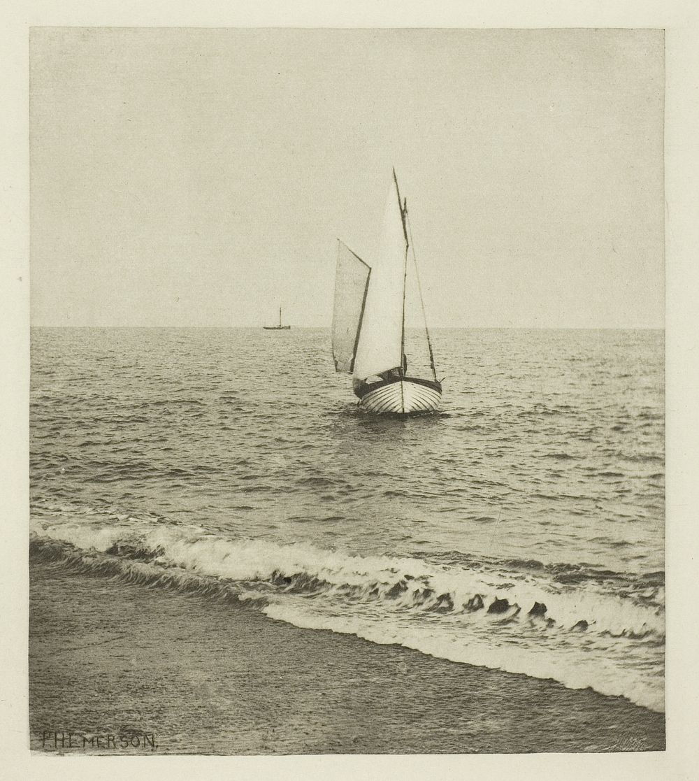 A Suffolk Shrimper "Coming Ashore" by Peter Henry Emerson