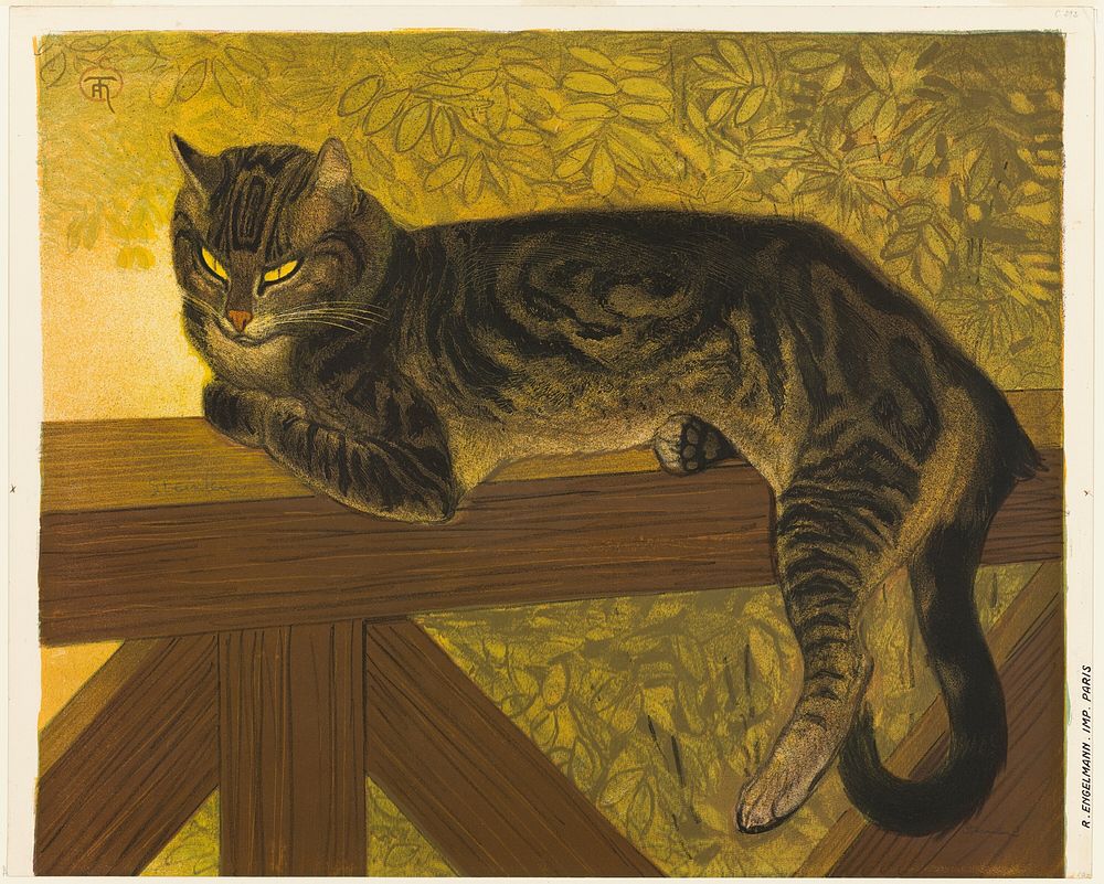 Summer: Cat on a Balustrade by Théophile-Alexandre Pierre Steinlen