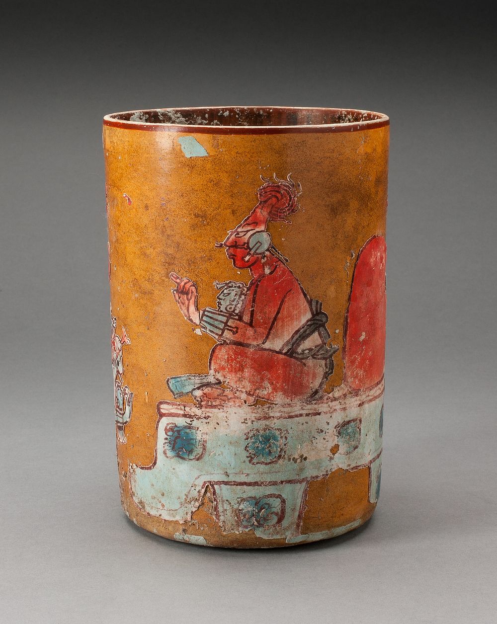 Vase Depicting a Courtly Scene by Maya