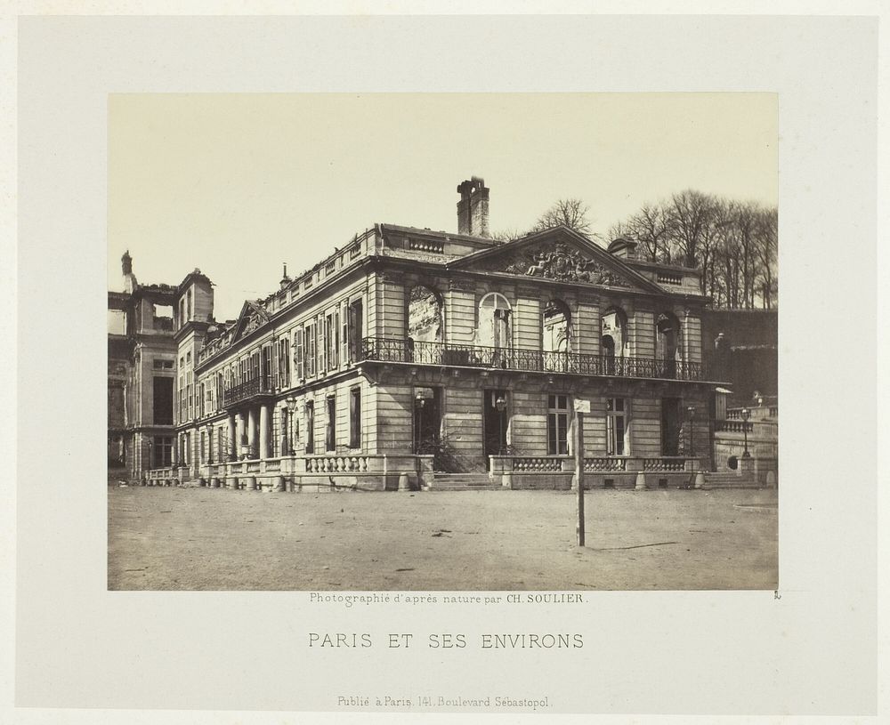 Palais de Saint-Cloud, from the series "Paris et ses environs" by Charles Soulier