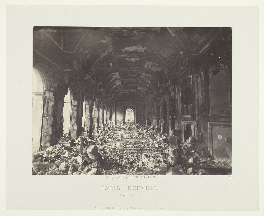 Paris Fire (Great Hall of the State Council), from the series "Paris Incendié" by Charles Soulier