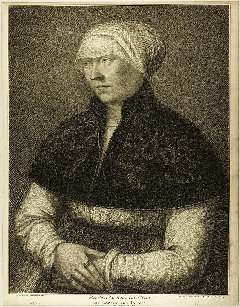 Holbein's Wife by Francesco Bartolozzi