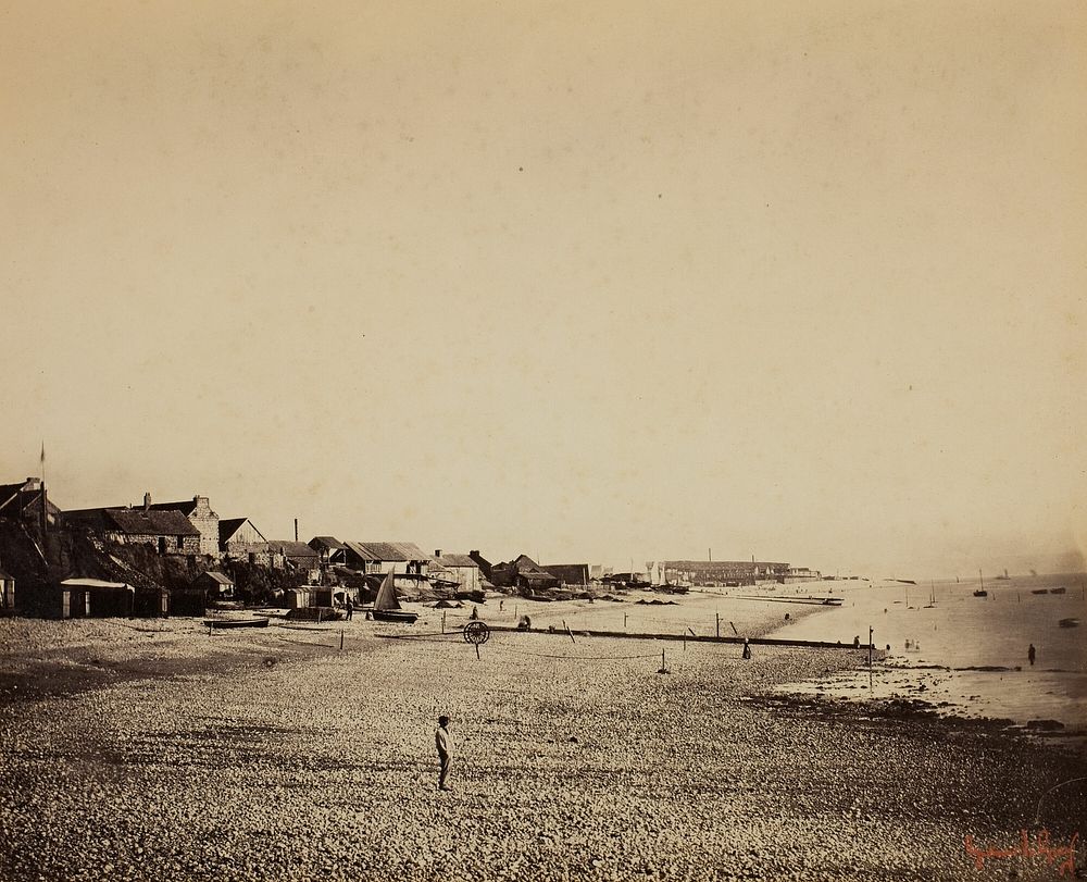 The Beach at Sainte-Adresse by Gustave Le Gray