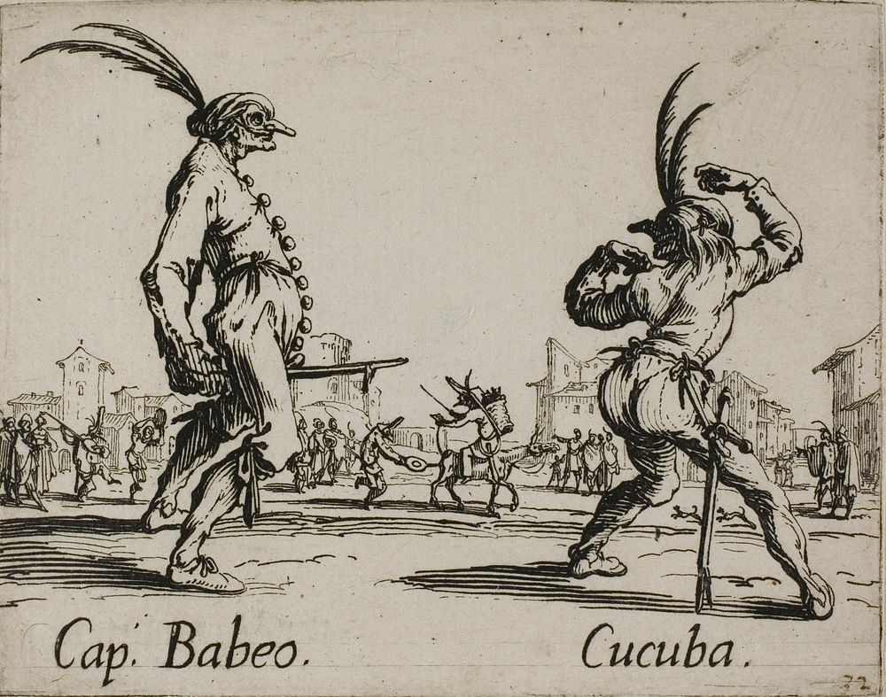 Capitan Babeo - Cucuba, plate 16 from Balli di Sfessania by Jacques Callot