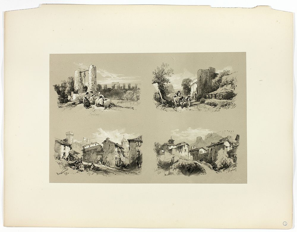 Frejus, Beaucaire, Chateau, from Picturesque Selections by James Duffield Harding