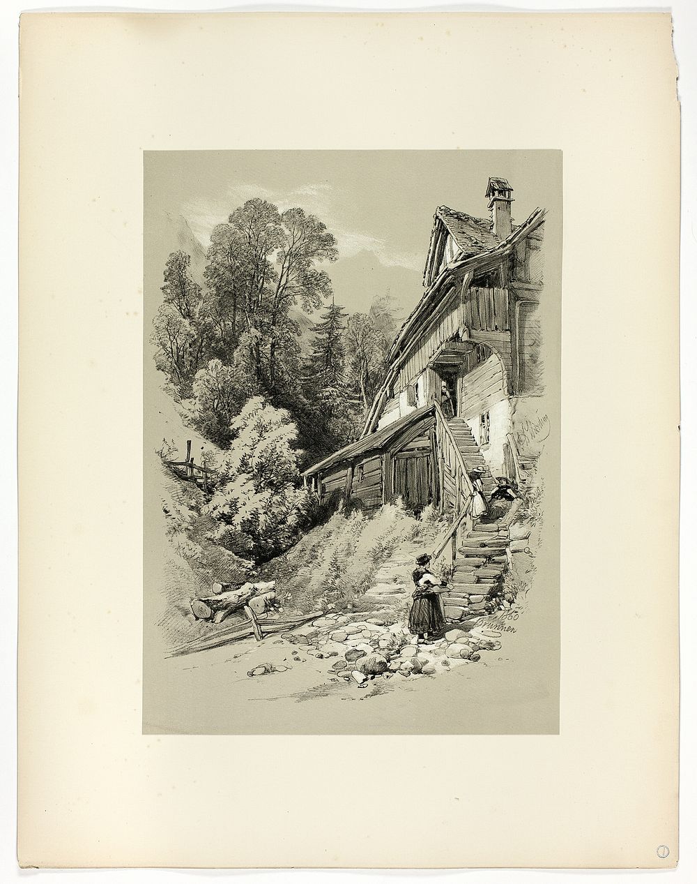 Brunnen, from Picturesque Selections by James Duffield Harding