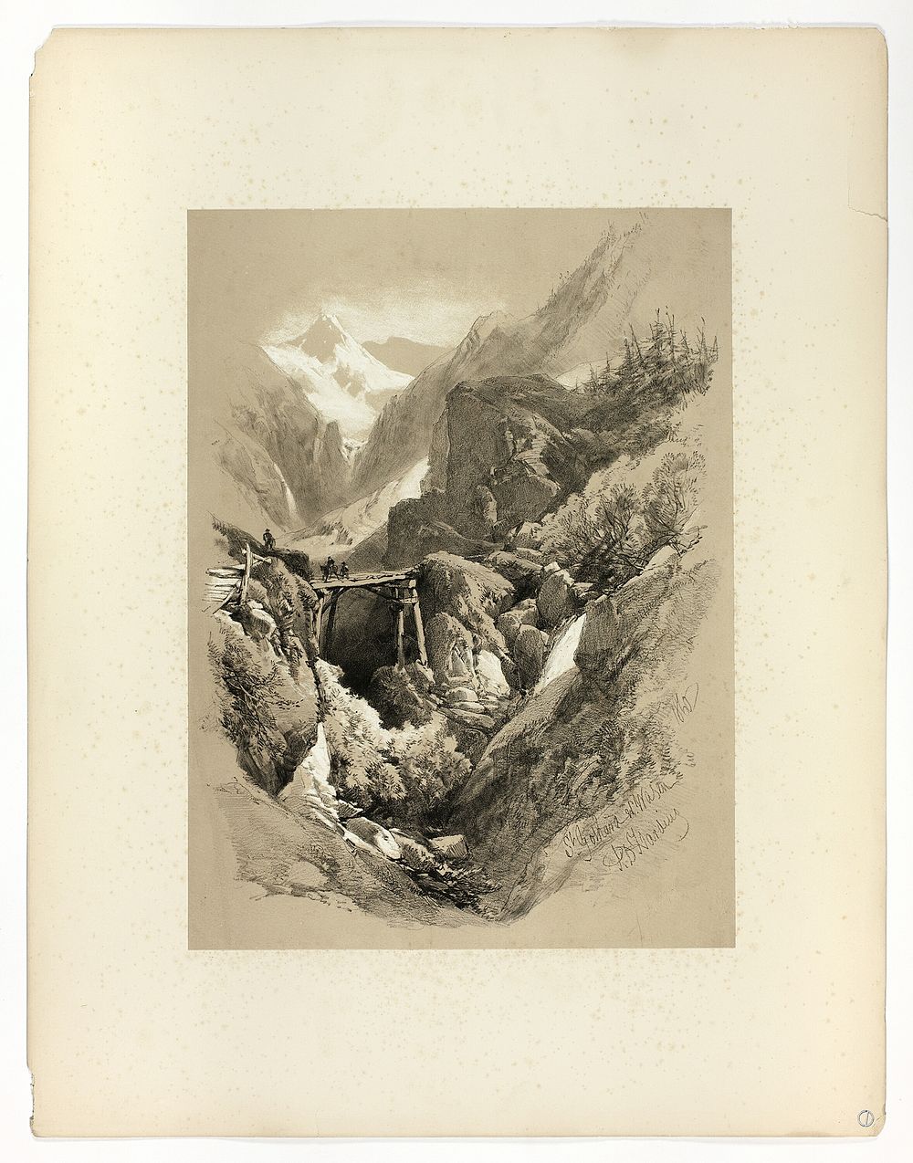 Saint Gothard, W. Wasen, from Picturesque Selections by James Duffield Harding