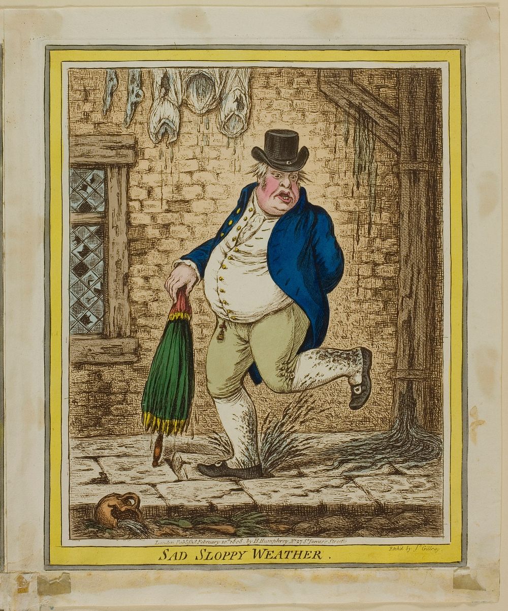 Sad Sloppy Weather by James Gillray