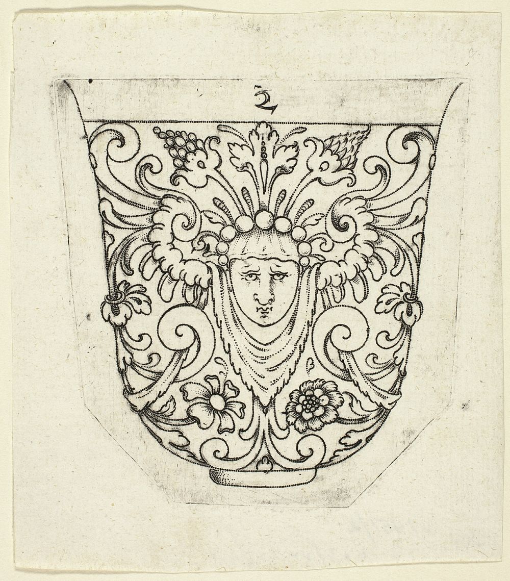Plate 2, from twenty ornamental designs for goblets and beakers by Master A.P.