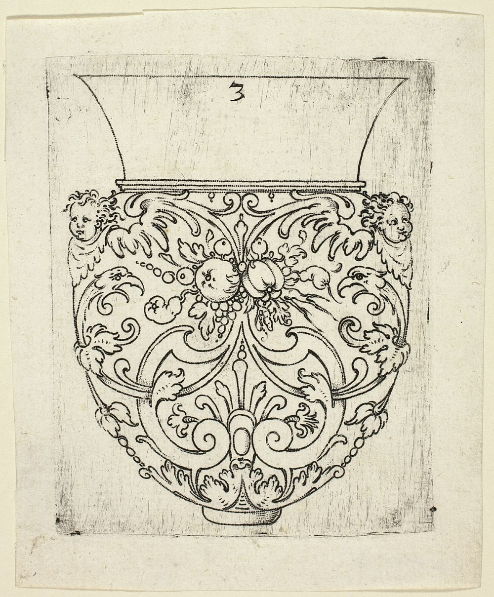 Plate 3, from twenty ornamental designs for goblets and beakers by Master A.P.