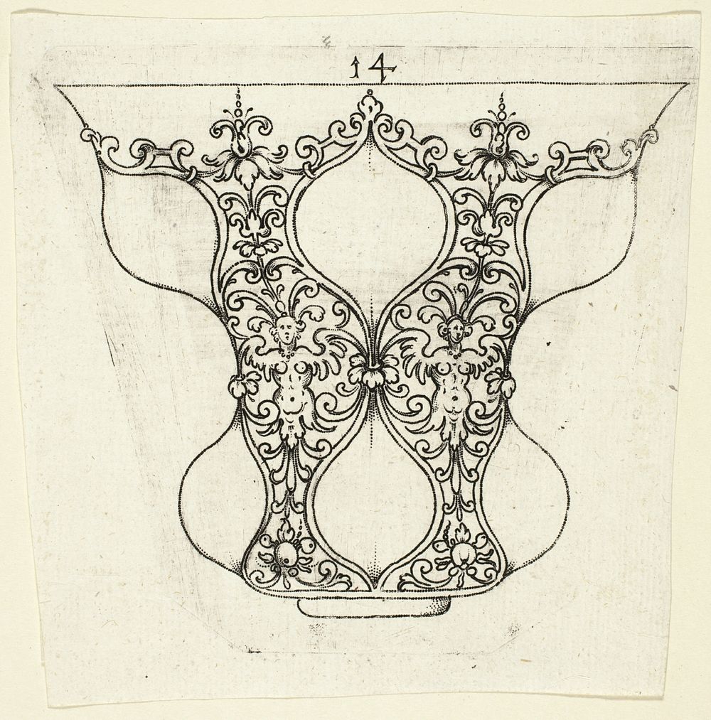 Plate 14, from twenty ornamental designs for goblets and beakers by Master A.P.