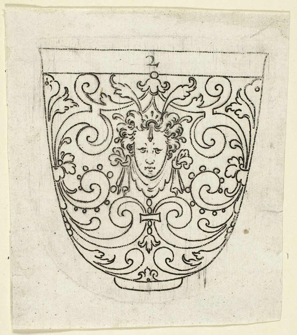 Plate 2, from XX Stuck zum (ornamental designs for goblets and beakers) by Master A.P.