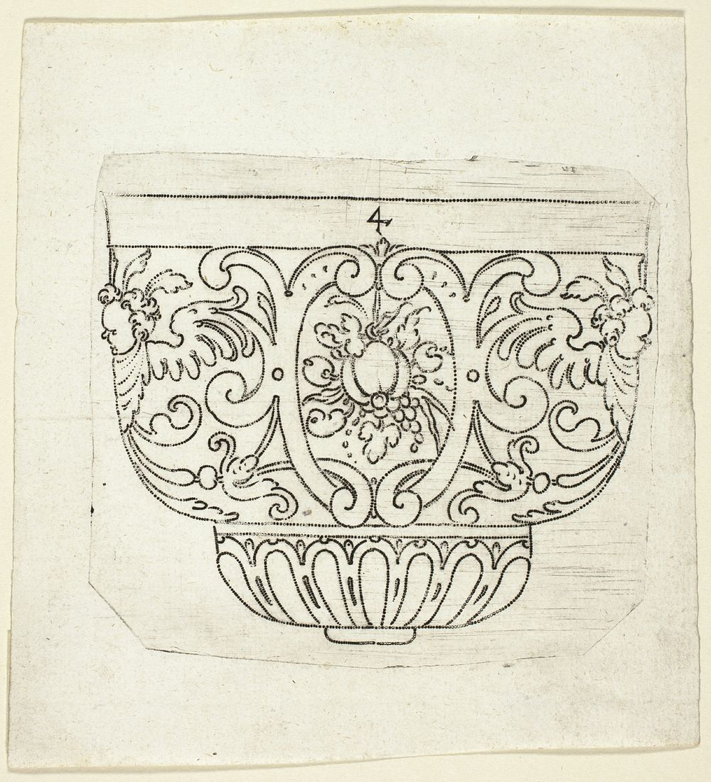Plate 4, from XX Stuck zum (ornamental designs for goblets and beakers) by Master A.P.
