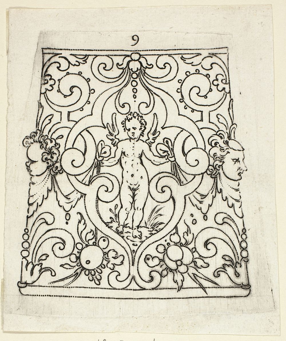 Plate 9, from XX Stuck zum (ornamental designs for goblets and beakers) by Master A.P.