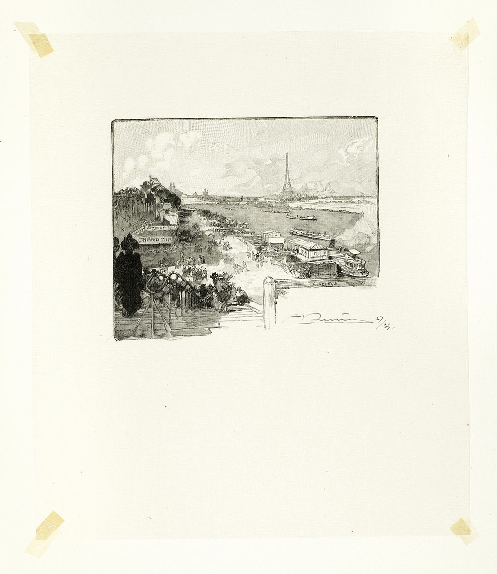 The Dawn, plate fourteen from Le Long de la Seine et des Boulevards by Louis Auguste Lepère