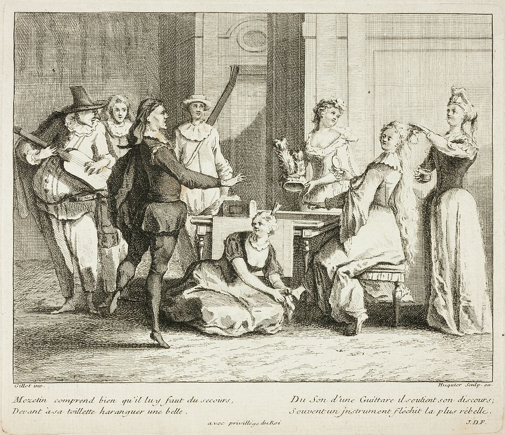 Plate from Livre de Scènes Comiques by Gabriel Huquier