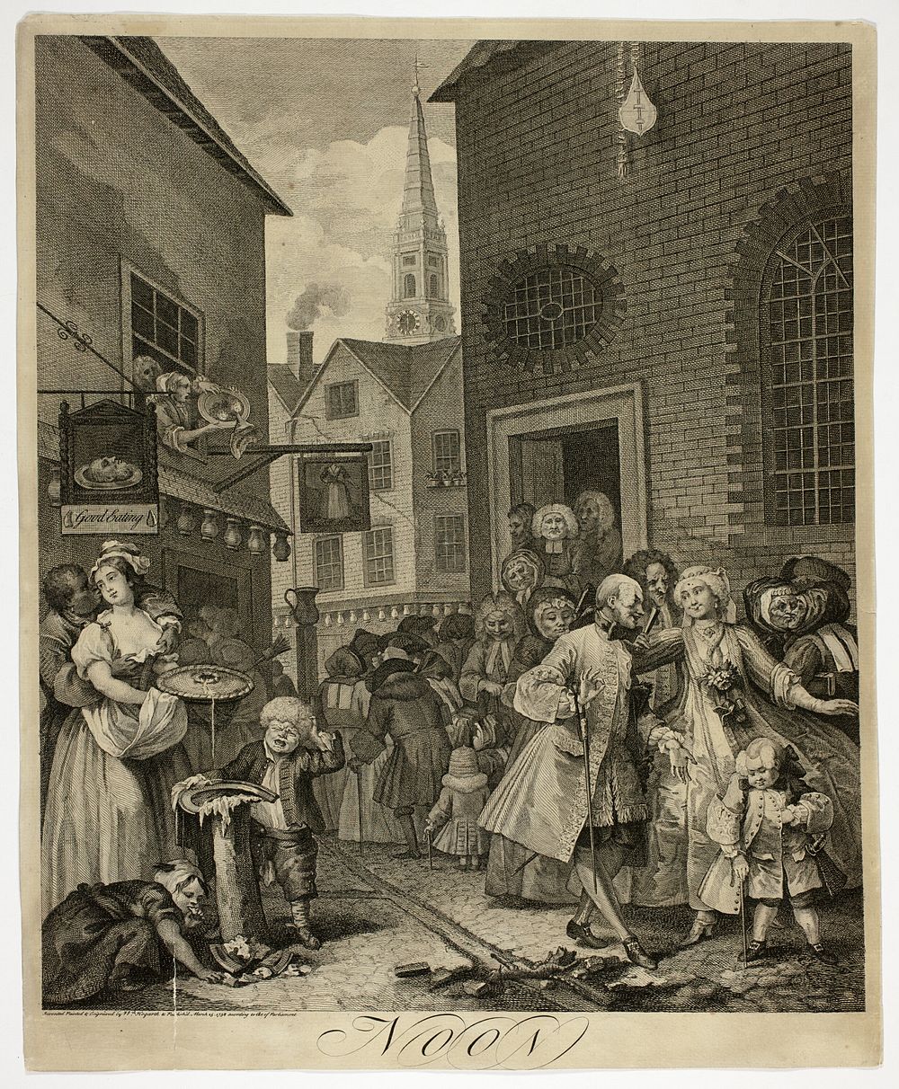 Noon, plate two from The Four Times of Day by William Hogarth