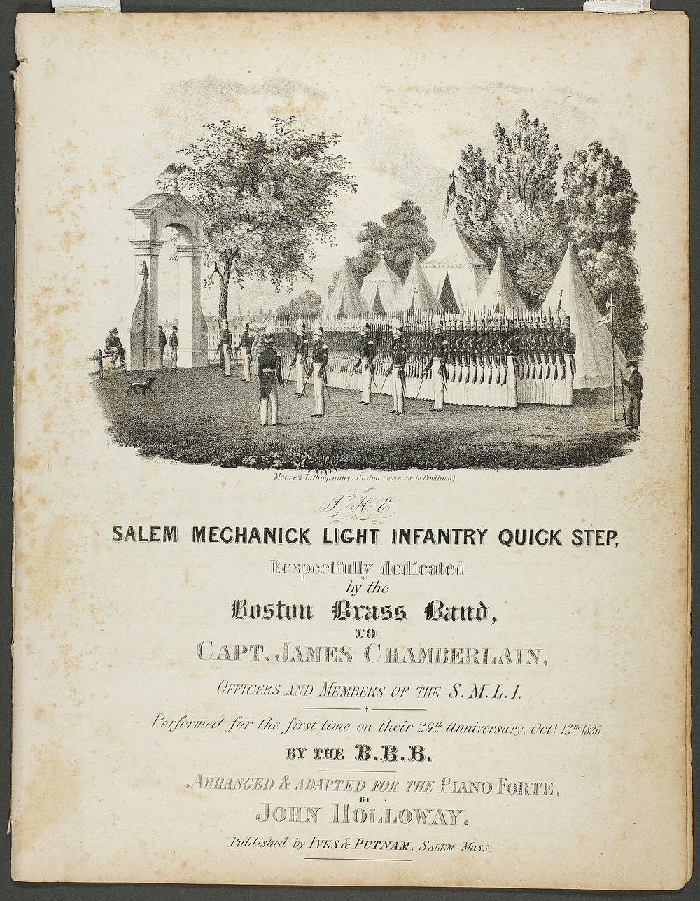 The Salem Mechanick Light Infantry Quick Step by Fitz Henry Lane
