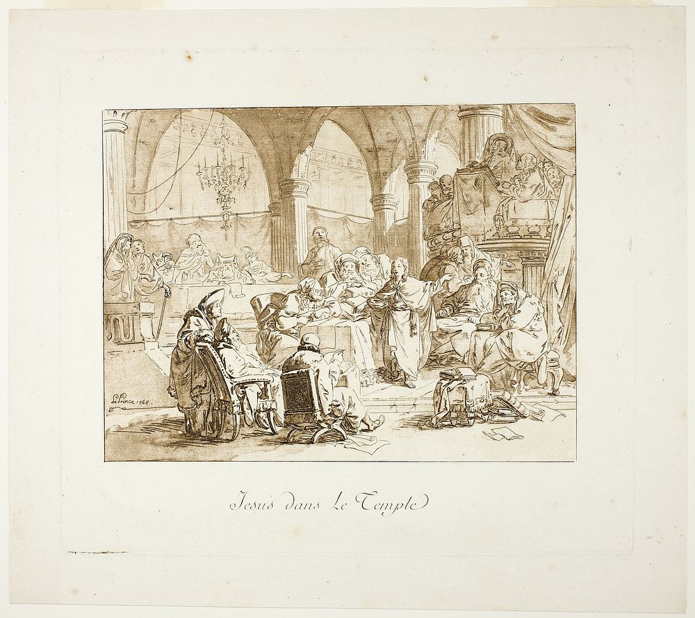 Jesus in the Temple by Jean Baptiste Le Prince