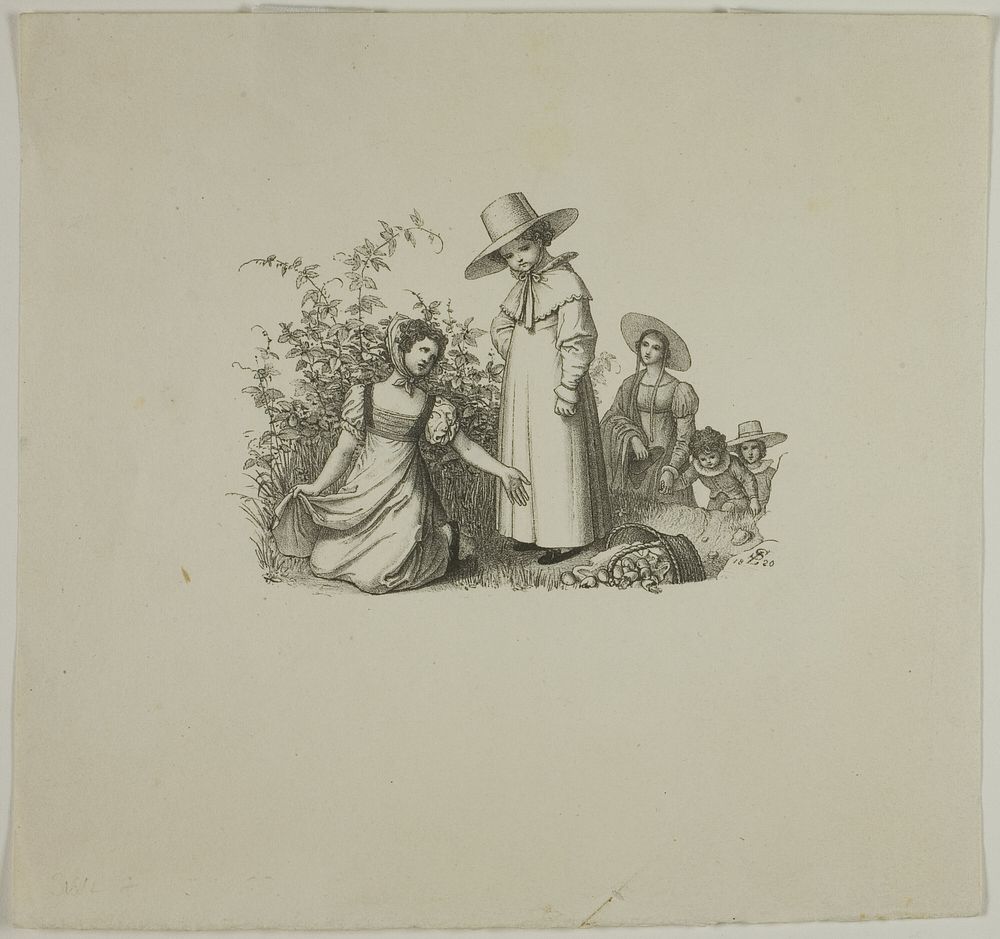 Family with Picnic Baskets by Ludwig Ferdinand Schnorr von Carolsfeld