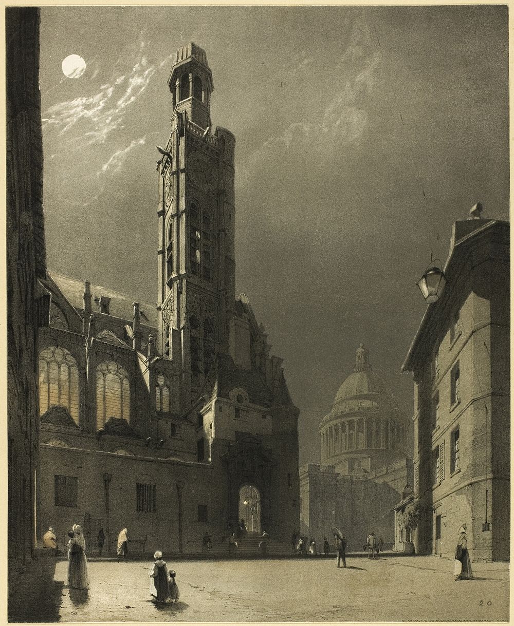 St. Etienne du Mont and the Pantheon, Paris by Thomas Shotter Boys