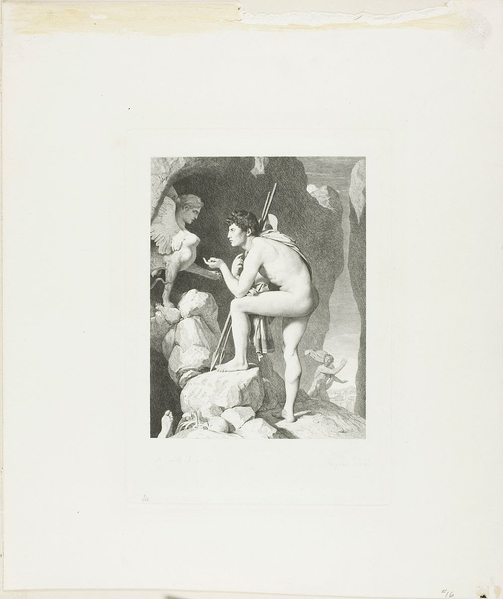 Oedipus and the Sphinx by Claude Ferdinand Gaillard