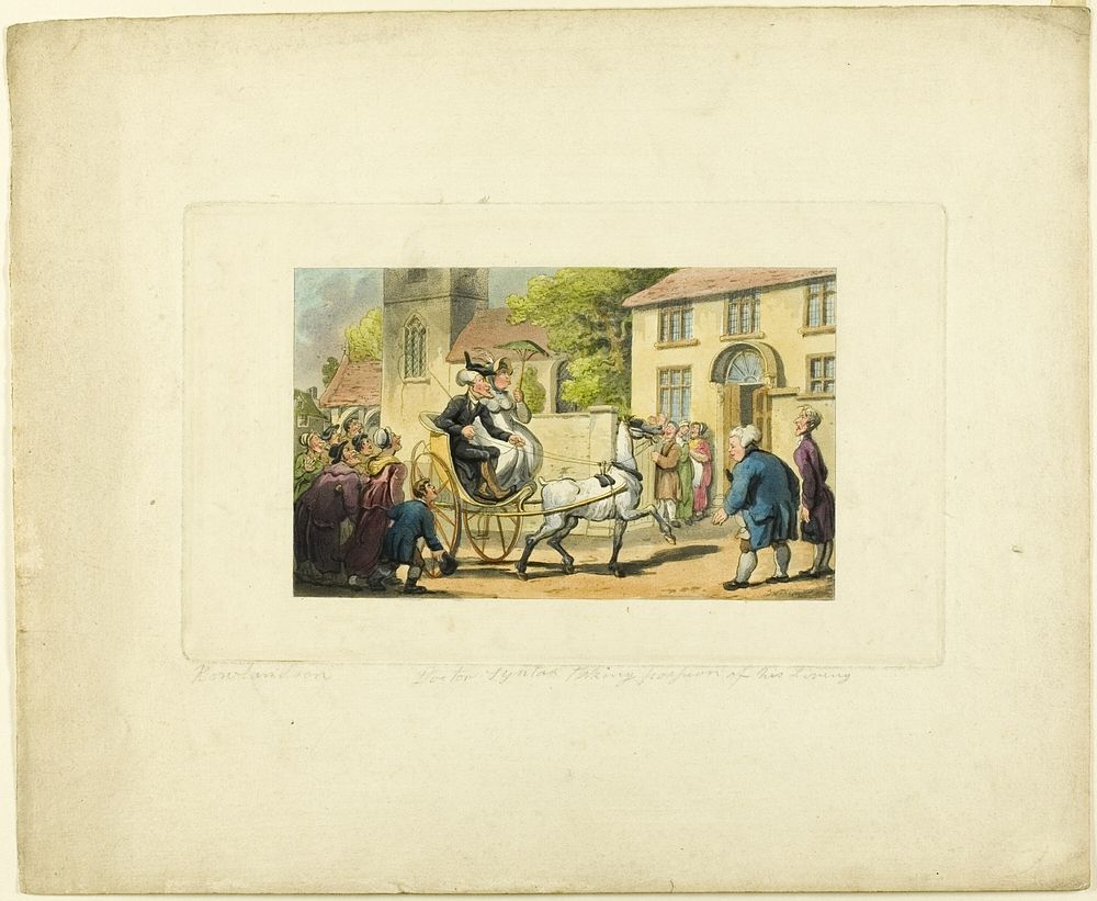 Doctor Syntax Taking Possession of his Living, from The Tour of Doctor Syntax by Thomas Rowlandson