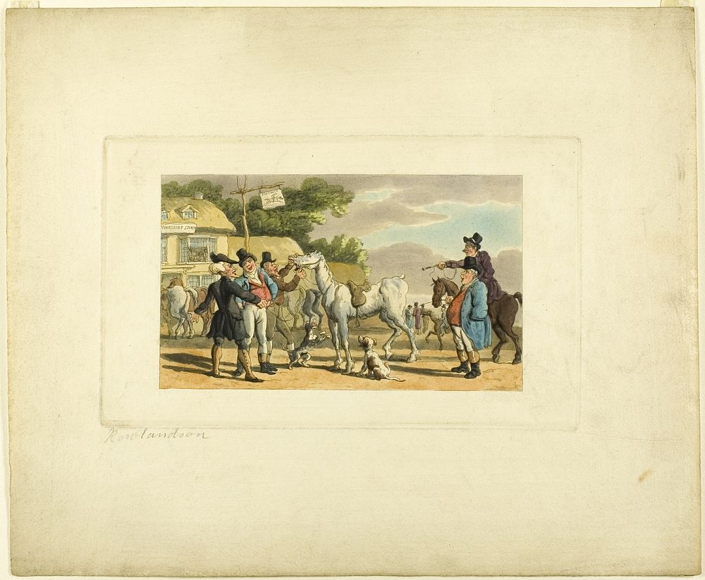 Doctor Syntax Sells Grizzle, from The Tour of Doctor Syntax by Thomas Rowlandson