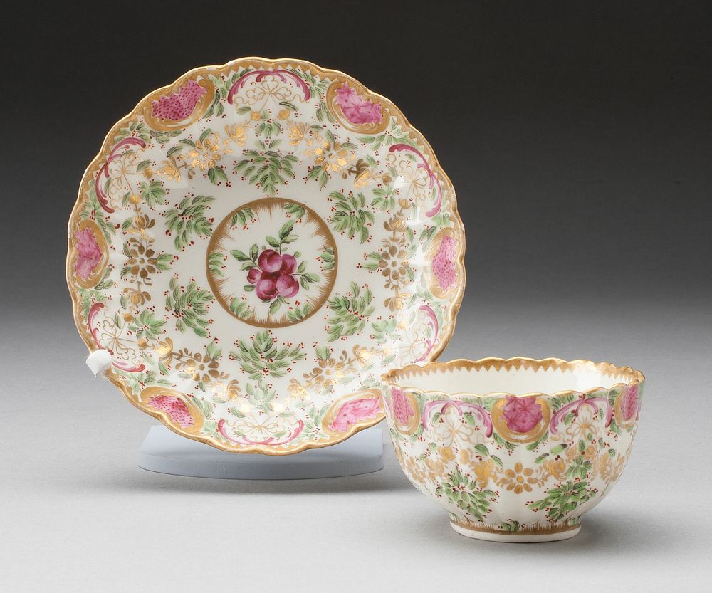 Tea Bowl and Saucer by Worcester Porcelain Factory (Manufacturer)