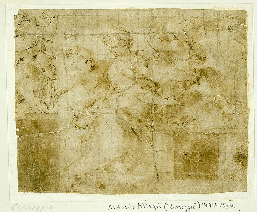 Man with Book Surrounded by Putti by Follower of Michelangelo Buonarroti